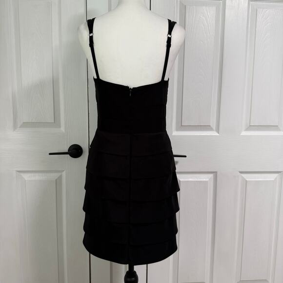 BCBGeneration Women's Black Tiered Layered Sleeveless Dress Size 4 - Picture 10 of 13